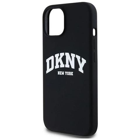 Dkny Liquid Silicone Bianco Con Logo Stampato Magsafe ""custodia Iphone 11"" / ""xr"" - Nera - Foto 1