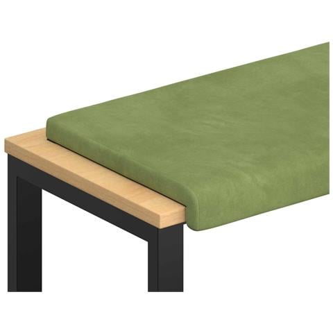Cuscino per panchina Velluto Verde chiaro Profondità 35 cm - Foto 1