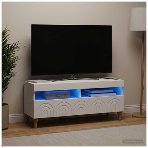 Mobile TV LED Bianco Legno ingegnerizzato - Foto 2