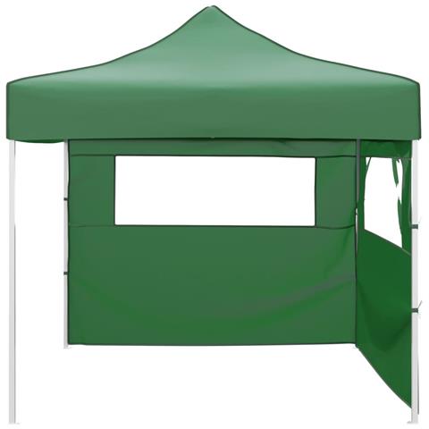 Tenda Pieghevole Con 2 Pareti 3x3 M Verde - Foto 9