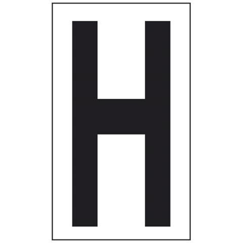 Adesivo Lettera H Abitazioni Uffici Luoghi Pubblici 10cmx5,6cm - Foto 1