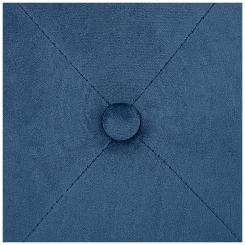 Pouf In Velluto Color Blu Scuro Corolla - Foto 12