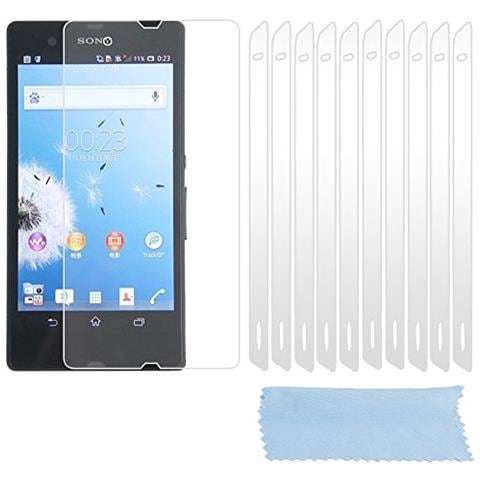 Protezioni Per Lo Schermo Compatibili Con Sony Xperia Z In Alto Chiaro - 10 Pezzi Di Pellicola Protettiva Altamente Trasparente Contro Polvere, Sporco E Graffi - Foto 1