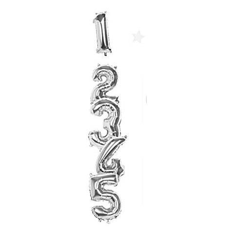 Palloncino Mylar Numero '4' (86cm), Argento, Colore Silver, 86 Cm, 22034 - Foto 2