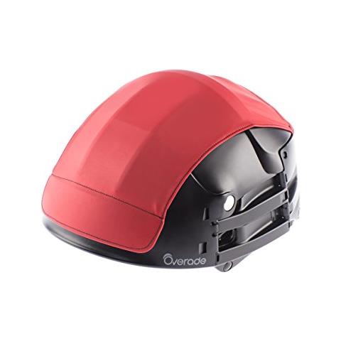 Cache Di Protezione Rimovibile Impermeabile Utilizzabile Su Casco Pieghevole Plixi Per Bicicletta, Monopattino Elettrico, Overboard, Gyroroue, Gyropode, Skateboard, Roller, Vae - protegge Dal Freddo E La Pioggia - colore Rosso - taglia S-m - Foto 2