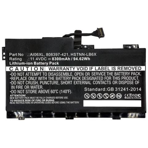 Mbxhp-ba0074 Ricambio Per Notebook Batteria (laptop Battery For Hp - 95wh Li-ion 11.4v 8300mah - Black, Zbook 17 G3, Zbook 17 G3 M9l94av, Zbook 17 G3 T7v61et, Zbook 17 G3 T7v62e - Warranty: 12m)  - Foto 1