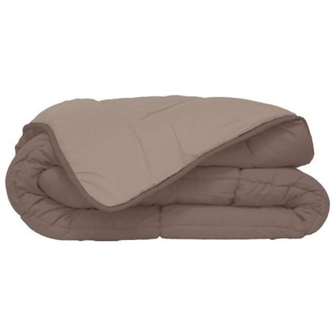 Piumino Hudson In Microfibra Leggera 200 G / M² 220x240 Cm Taupe E Lino - Foto 1