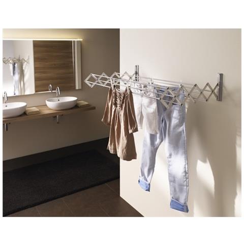 Asciugatrice Artweger Ruckzuck60 Stendibiancheria Da Parete Estendibile Larghezza 60 Cm Argento - Foto 4