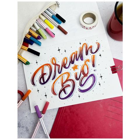 Pen 68 brush - Pennarello Premium con punta a pennello - ARTY - Astuccio da 18 - Colori assortiti - Foto 8