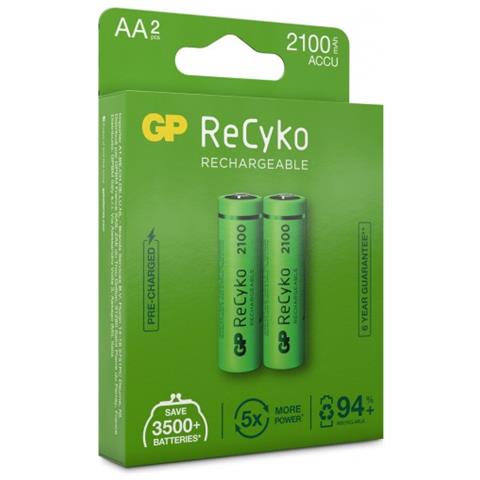 1x2 GP ReCyko NiMH Akkus AA 2000mAH ready to use - Foto 1