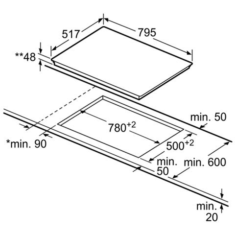 Piano Cottura PKC845FP1D a Induzione 4 Zone Cottura da 79.5 cm Colore Nero - Foto 5