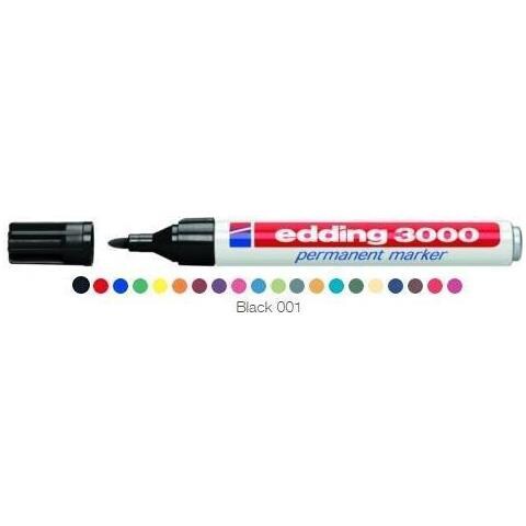 3000 Marcatore Permanente Nero 10 Pezzo (i) - Foto 2
