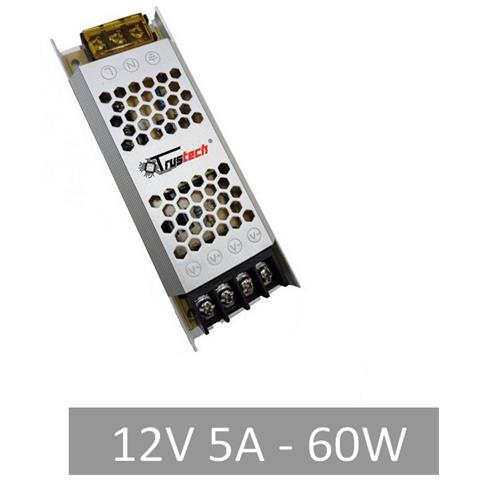 Tr-1805a Alimentatore Stabilizzato Switch 12v 5a 60w Con Led Di Accensione Slim - Foto 2