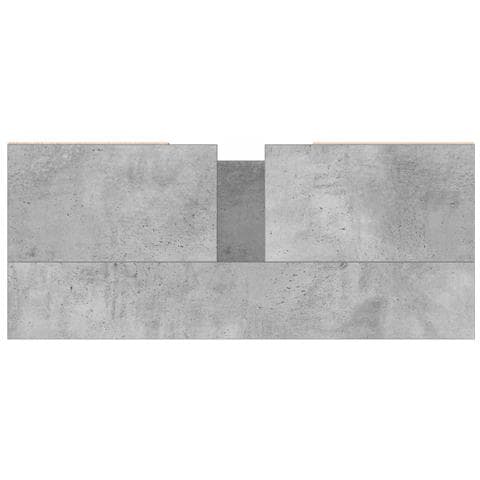 Armadietto Da Bagno Grigio Cemento 80x33x60cm Legno Multistrato - Foto 2