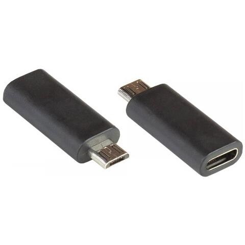 USB-AD202 adattatore per inversione del genere dei cavi USB Micro B USB C Nero - Foto 1
