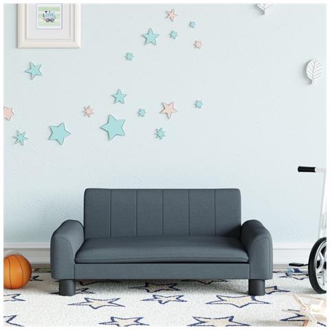 Divano Per Bambini Grigio Scuro 70x45x30 Cm In Tessuto - Foto 1