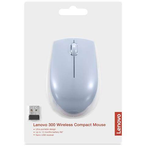 Mouse Ottico Wireless Lenovo 300 Azzurro 1000 Dpi - Foto 2