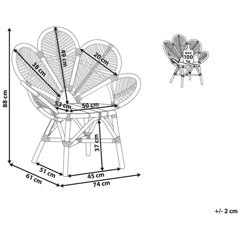 Sedia Peacock Florentine Ii Rattan Naturale - Foto 2