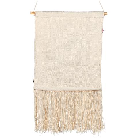 Decorazione Da Parete In Tessuto Burewala Rettangolare Cotone Beige - Foto 2