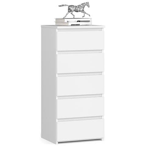 Cassettiera CL5, 5 cassetti, 40x35x92 cm, Colore Bianco - Foto 1