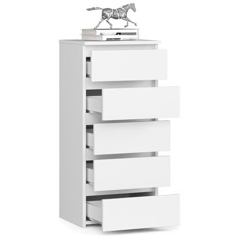 Cassettiera CL5, 5 cassetti, 40x35x92 cm, Colore Bianco - Foto 2