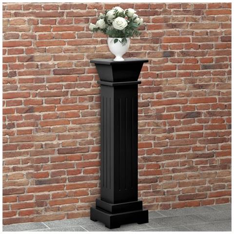 Piedistallo Per Piante Quadrato Classico Nero 17x17x66 Cm Mdf - Foto 1