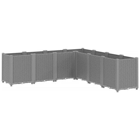 Fioriera Da Giardino Grigio Chiaro 160x160x53 Cm In Pp - Foto 1