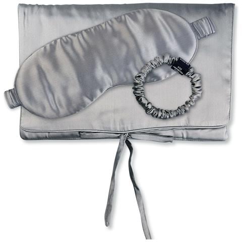 Travel Set Beauty S Borsa Di Seta, Maschera Per Il Sonno E Scrunchie S - Foto 1
