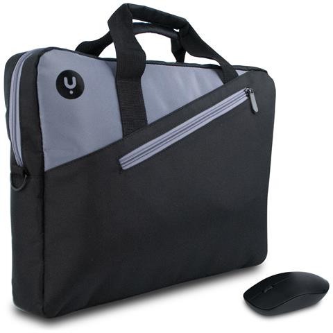 Bundle Custodia per Laptop fino a 15.6" e Mouse Bluetooth Colore Nero Grigio - Foto 1