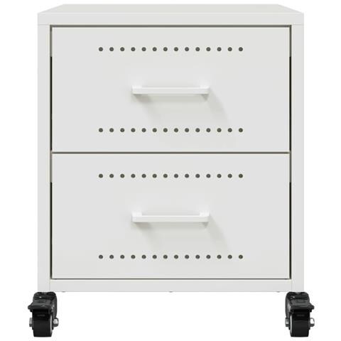 Comodino Bianco 36x39x43,5 cm in Acciaio - Foto 10