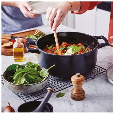 Casseruola In Ghisa Smaltata 30 Cm Nera - 100168 - Foto 4