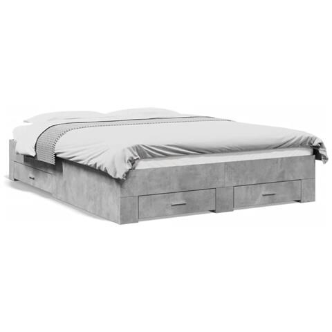 Giroletto Cassetti Grigio Cemento 150x200 Cm Legno Multistrato - Foto 2