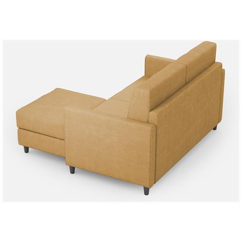 Divano Karay 2 Posti Medio (due Sedute Da 70cm) + Pouf Misure Esterne L. 158 P. 145 Colore Ocra - Foto 5