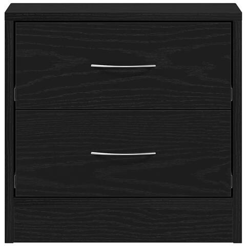 Comodino Rovere Nero 40x30x40 cm in Legno Multistrato - Foto 2