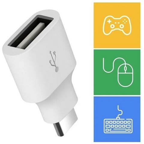 Adattatore Otg Originale Type C - Usb White Bulk Per Smartphone E Tablet - Foto 2