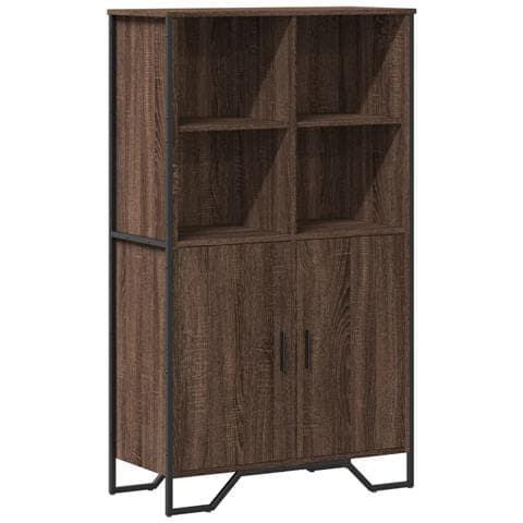 Credenza Rovere Marrone 79,5x35,5x137,5 Cm In Legno Multistrato - Foto 2