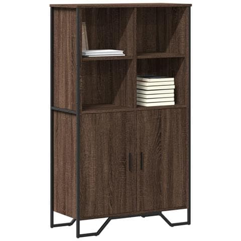 Credenza Rovere Marrone 79,5x35,5x137,5 Cm In Legno Multistrato - Foto 1