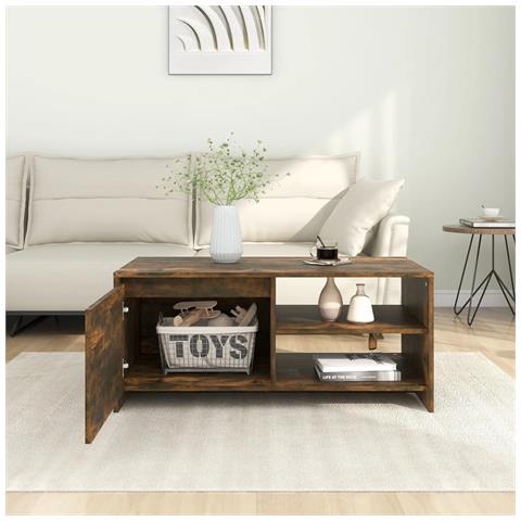 Lusso Casadino - Tavolino Da Salotto Rovere Fumo 102x50x45 Cm Legno Multistrato - Foto 2