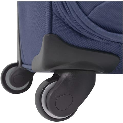 3 Pz Set Di Valigie Trolley Morbide Blu Marino - Foto 8