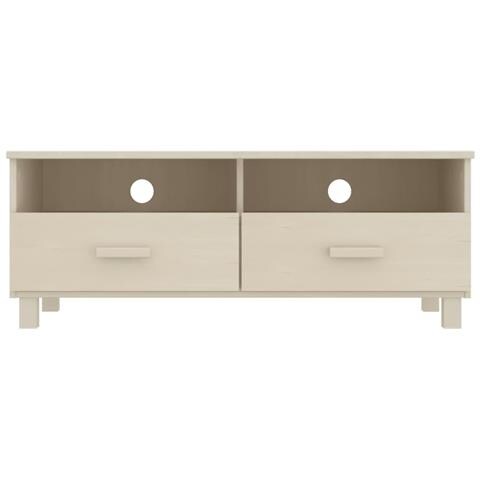 Mobile Tv Hamar Ambra 106x40x40 Cm In Legno Massello Di Pino - Foto 2