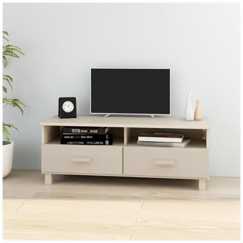 Mobile Tv Hamar Ambra 106x40x40 Cm In Legno Massello Di Pino - Foto 8