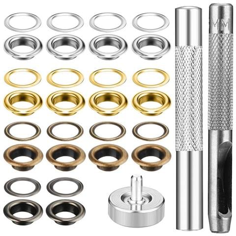 Set Di Occhielli Fai Da Te, Confezione Da 200 (4 Colori X 50 Set) - Foto 1