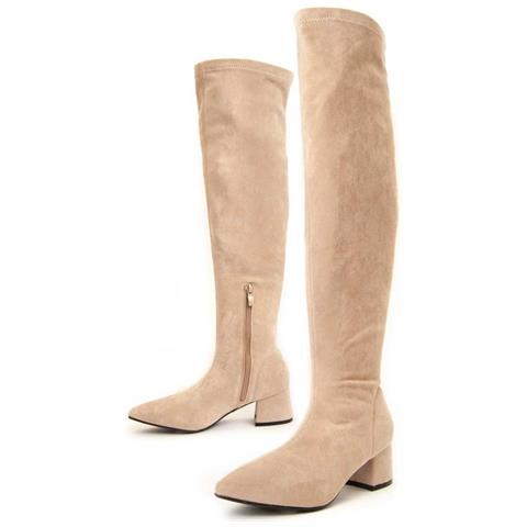 Montevita Stivale Con Tacco Botavitta Beige . - Foto 1