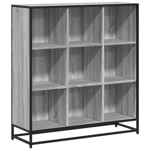 Libreria Grigio Sonoma 97,5x33x107,5 cm Multistrato e Metallo - Foto 1