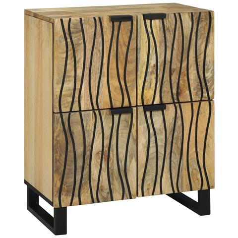 Mobile 60x33.5x75 cm in legno massello di mango e legno ingegnerizzato - Foto 1