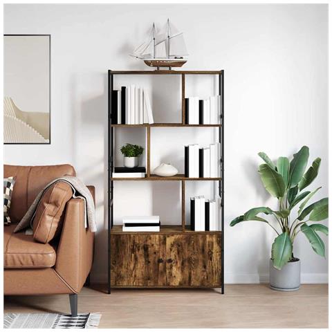 Libreria Rovere fumo 80 x 30 x 155.5 cm Legno multistrato - Foto 2