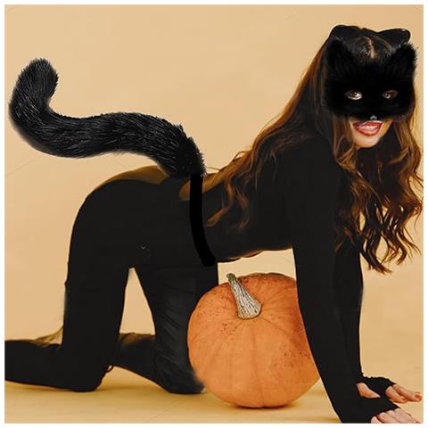 Set Costume Volpe Di Peluche Per Halloween - Include Maschera, Coda E Zampe - Foto 2