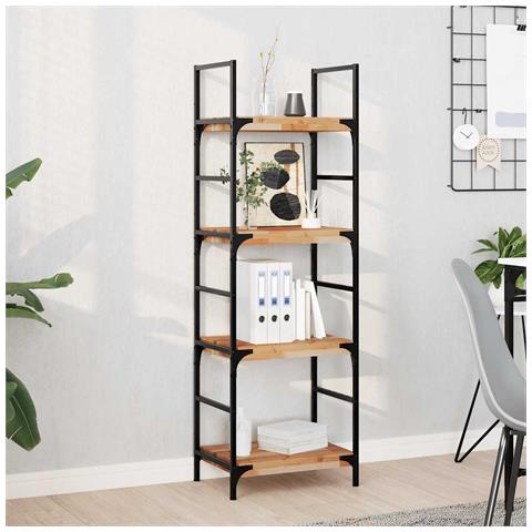 Mensole da Parete 4 pz 40x30x4 cm Legno Acacia Rifinito a Olio - Foto 2