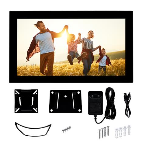 210 cornice per foto digitali Nero 53,3 cm (21") Touch screen Wi-Fi - Foto 2