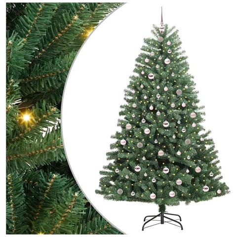 Albero di Natale Artificiale con Rami Pieghevoli Verde 210 cm - Foto 1